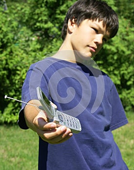 Attitude boy and phone