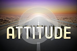 Attitude concept, road - 3D rendering