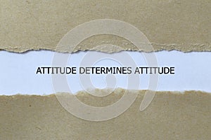 attitude determines attitude on white paper