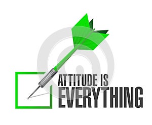 attitude is everything approve check sign concept