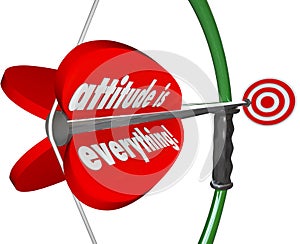 Attitude is Everything Bow Arrow Positive Outlook Wins Game