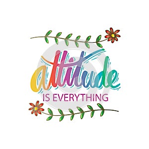 Attitude is everything hand lettering.