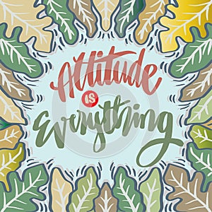 Attitude is everything hand lettering.