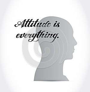 attitude is everything head sign concept