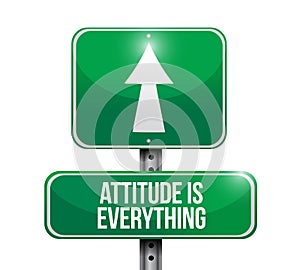 attitude is everything road sign concept