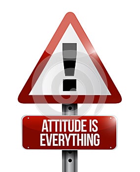 attitude is everything warning sign concept