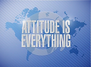 attitude is everything world sign concept