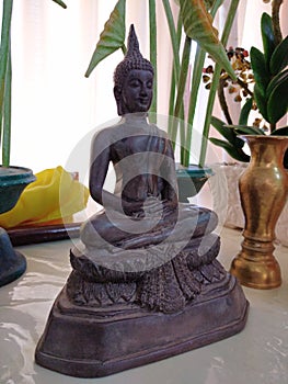 The attitude of meditation thai buddha sclupture photo
