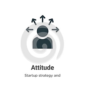 Attitude vector icon on white background. Flat vector attitude icon symbol sign from modern startup strategy and success