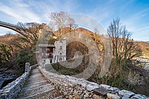 Attone bridge and ancient customs house of Clanezzo