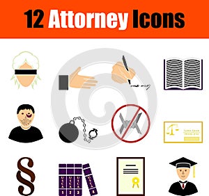 Attorney Icon Set