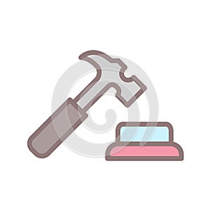 Attorney Iconvector icon which can be easily modified or edit