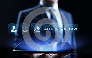 Attorney at law lawyer advocacy legal advice business concept.