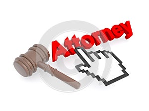 attorney word on white