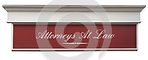 ATTORNEYS AT LAW sign