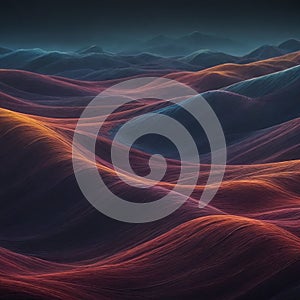 Attract Blue Line Movement, Abstract Wave Line, Light Technology Background