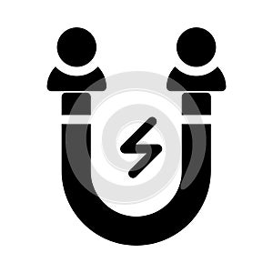 Attract vector glyph flat icon