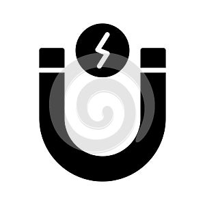 Attract glyph flat vector icon