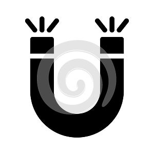 Attract glyph flat vector icon