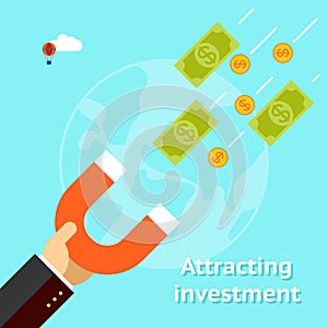 Attracting investments concept