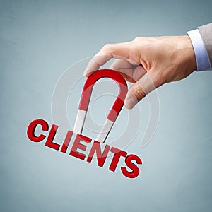 Attracting new clients and customers photo