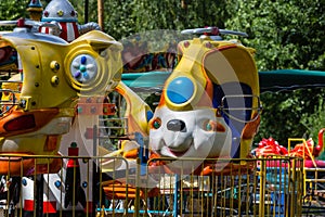 Attraction children carousel