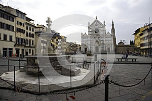 Florence Basilica of Santa Croce, the Gothic Catholicism architect Arnolfo di Cambio, the Church square photo