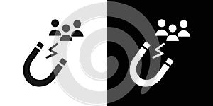 Attraction icon Flat vector set outline