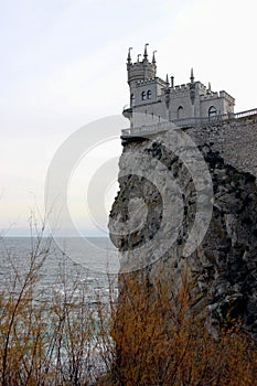 Attraction  Lastochkino gnezdo  castle in the Crimea photo