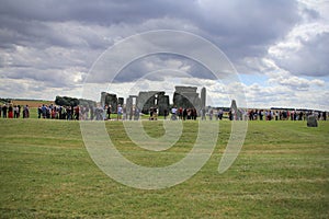 Attraction, Stonehenge on Salisbury plain Wiltshire in England.