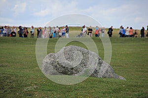 Attraction, Stonehenge on Salisbury plain Wiltshire in England.