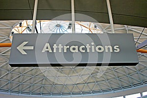 Attractions Sign