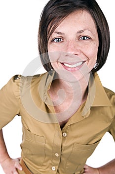 Attractive 30s Woman Smiling at the Camera