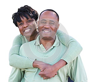 Attractive African American Couple Isolated on a White Background