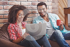 Attractive Afro-American couple