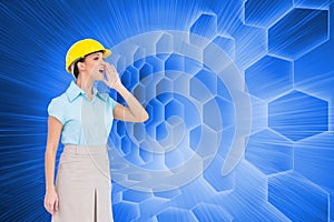 Attractive architect yelling