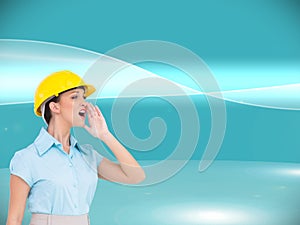 Attractive architect yelling