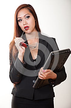 Attractive asian american businesswoman