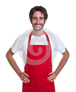 Attractive barkeeper laughing at camera