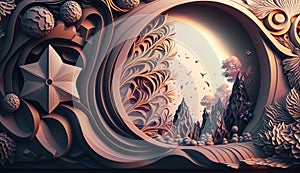 Attractive and beautiful abstract background image AI-Generated Illustration