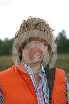 Attractive blond boy