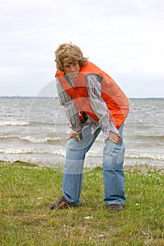 Attractive blond boy