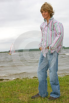 Attractive blond boy