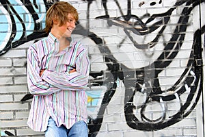 Attractive blond boy