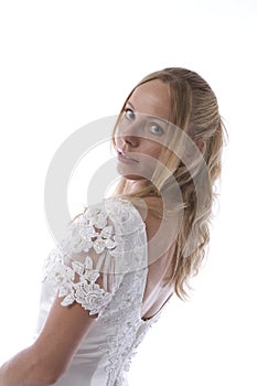 Attractive blond bride