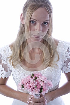 Attractive blond bride