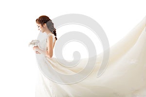 Attractive bride with flowers