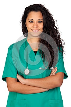 Atraktivní bruneta lékař 