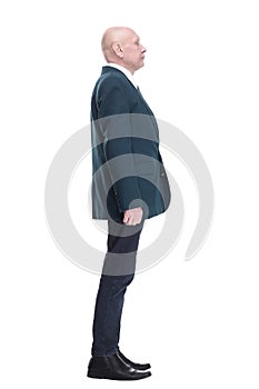 attractive business man looking at you. isolated on a white background.