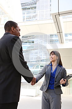 Attractive Business Team Handshake